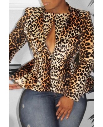 Lovely Trendy Leopard Printed Blazer