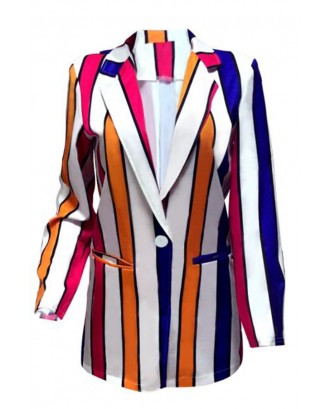 Lovely Casual Striped Multicolor Blazer