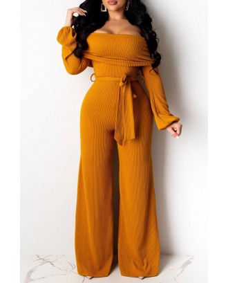Lovely Trendy Loose Yellow One-piece Jumpsuit