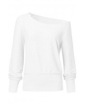 Lovely Casual Basic White Sweatshirt Hoodie