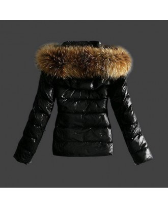 Lovely Casual Winter Short Black Coat
