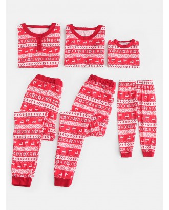 Full Print Matching Family Christmas Pajamas - Lava Red Kid 6t