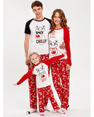 Rudolph Deer Matching Family Christmas Pajama Set - Red Dad 2xl