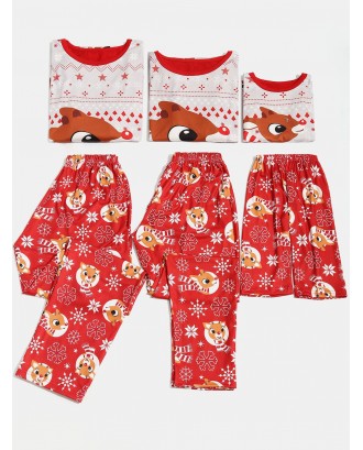 Christmas Elk Print Family Pajama -  Kid 2t