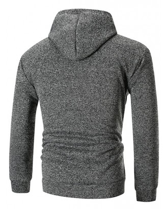 Stylish Zipper Hooded Hoodie for Men - Dark Gray Xl
